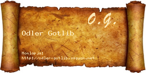 Odler Gotlib névjegykártya